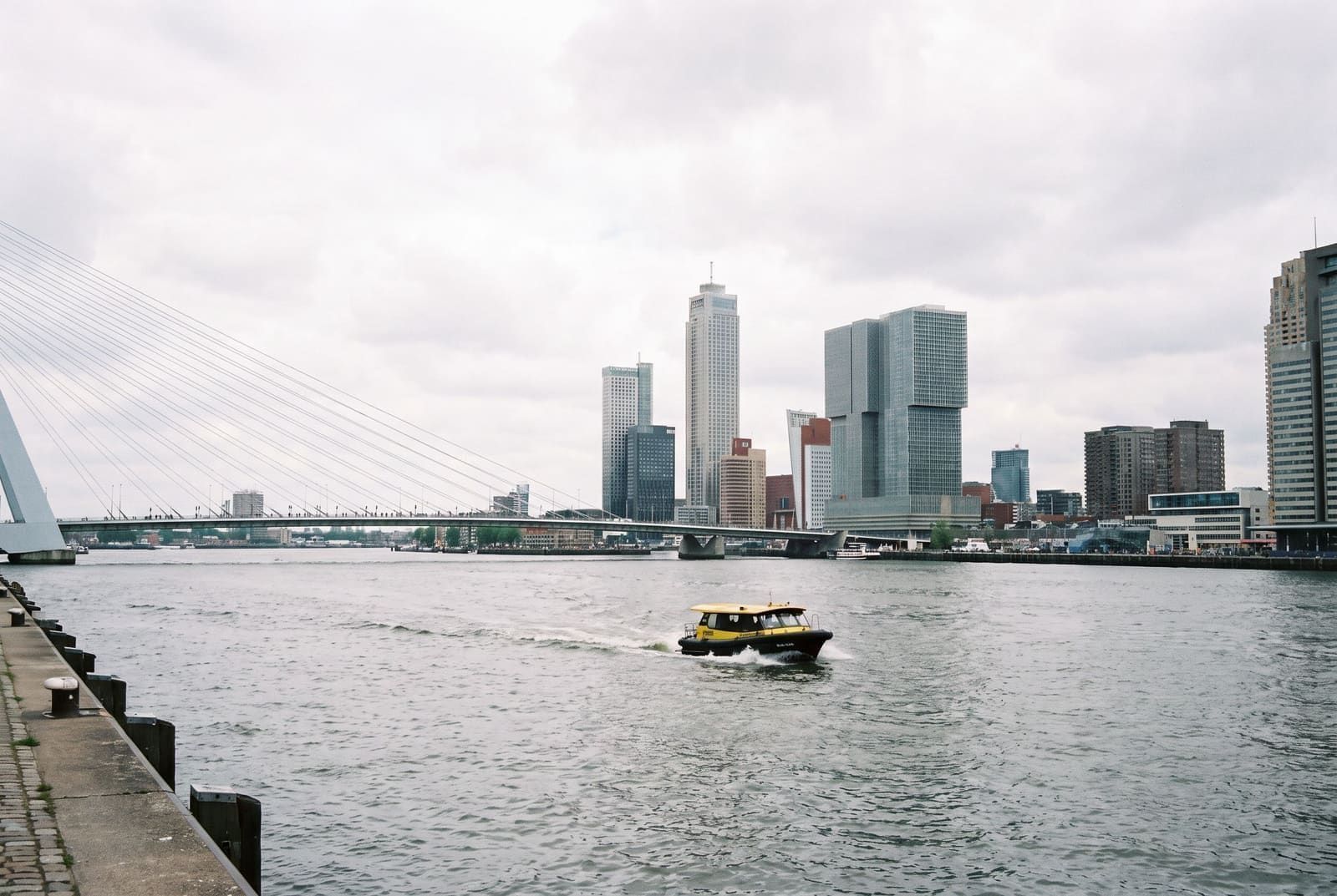 Rotterdam city center with modern architecture along the Maas